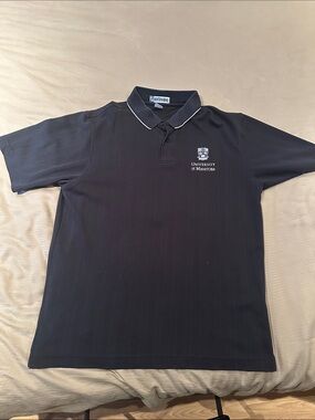 University of Manitoba Men's Black Polo Shirt - Size Large